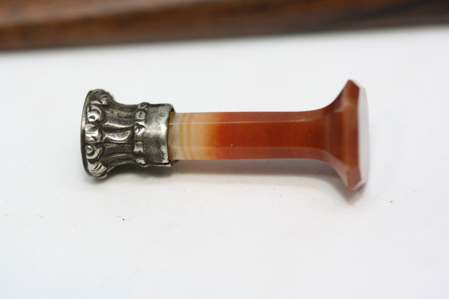 Antique Victorian 1900's Brown Agate Carnelian Vintage Stamp Small Ladies Wax Desk Seal