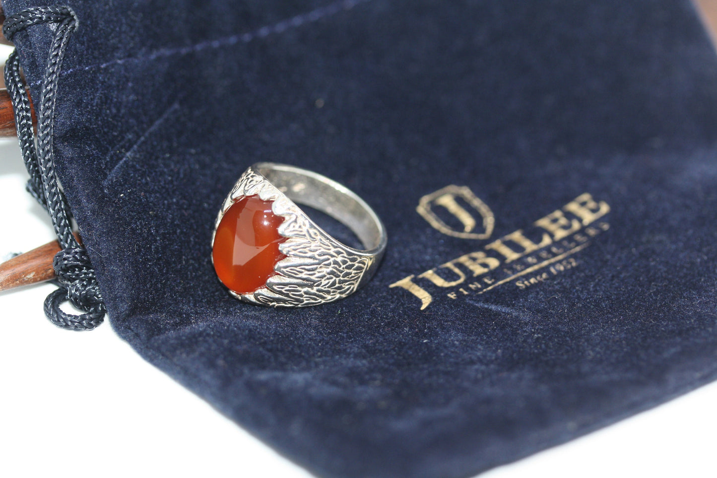 New Oval 10 ctw Carnelian Agate Man Men's RING DESIGNER 925 Sterling Silver Sz 10 Heavy Duty Made in US