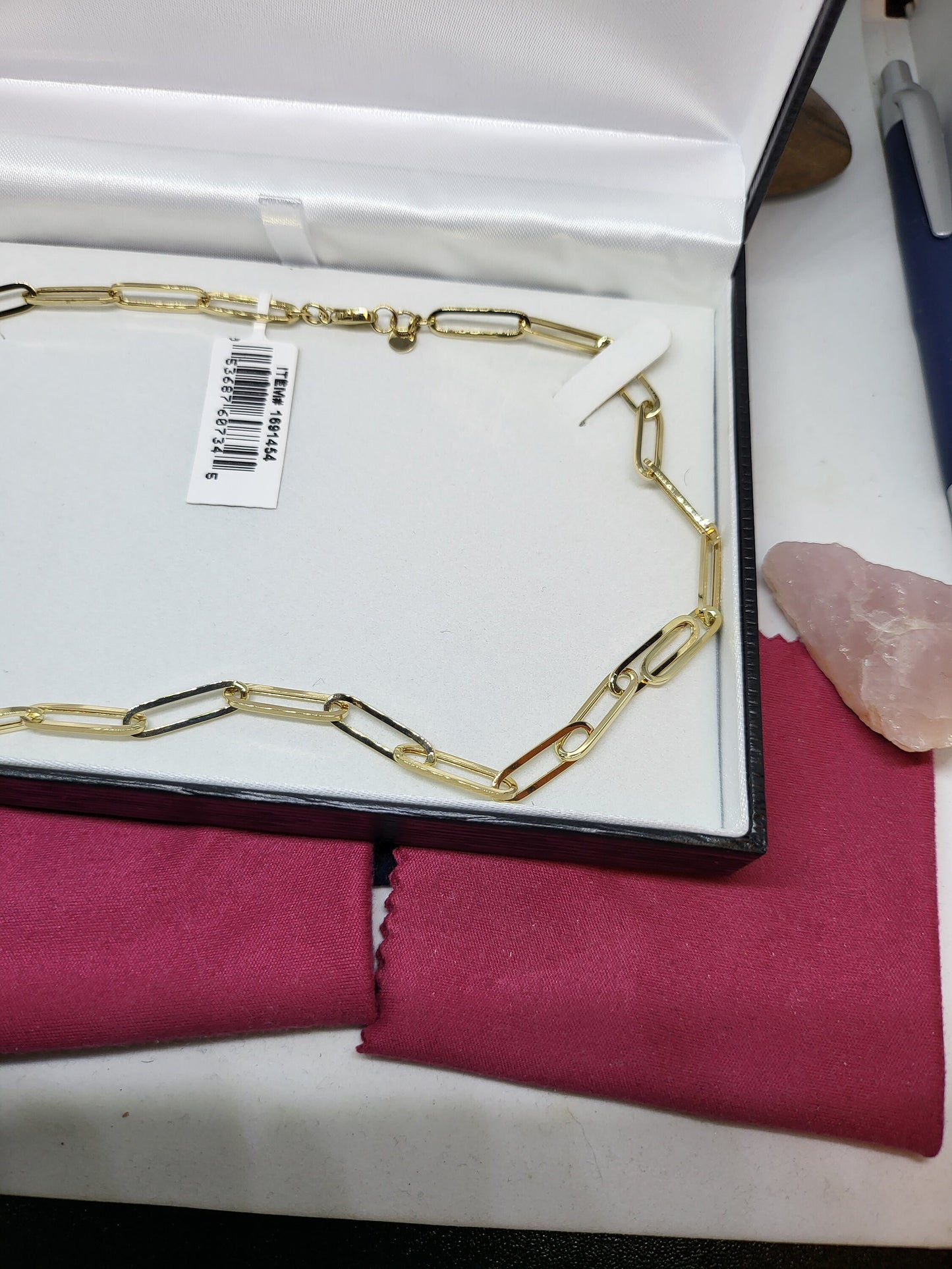 Brand New Real 14K Yellow Gold Cable Paper Clip Chain Women's 18" 5.5 MM Necklace